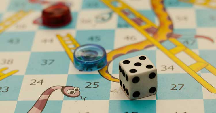snakes and ladders with dice