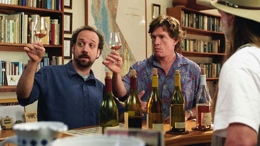 sideways the movie - looking at wine