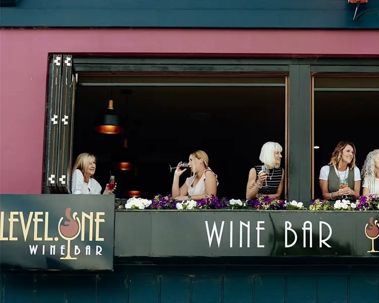people drink wine at Level One Cellars Wine Expo