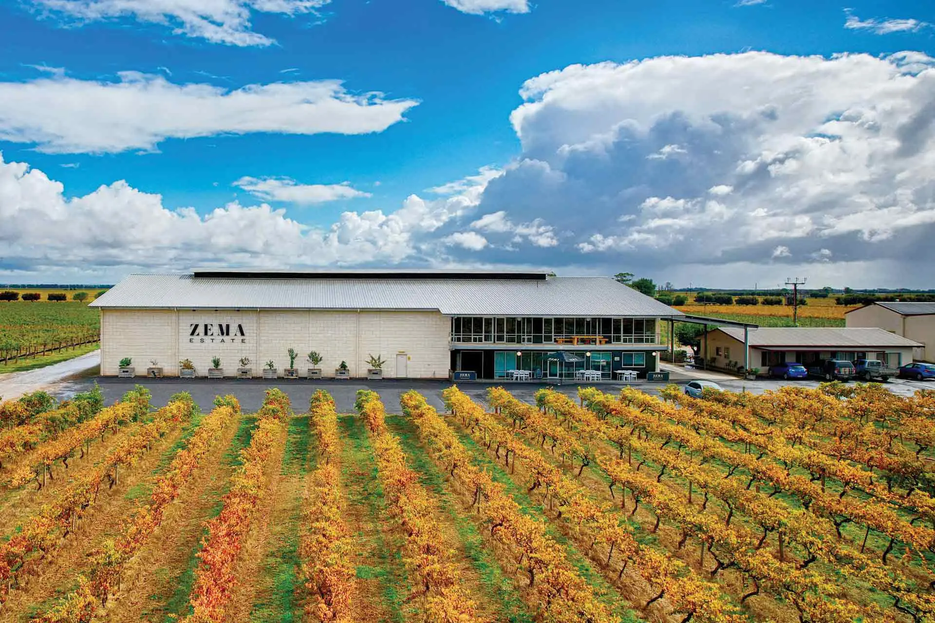 Zema Estate cellar Door at autumn